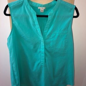 Teal Dalia Collection Blouse Tank Top